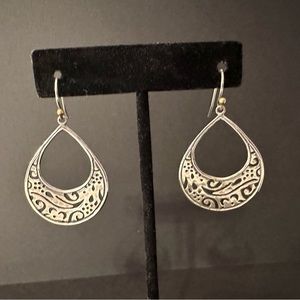 Silpada Matte Cutout Teardrop Earrings W1782 Retired